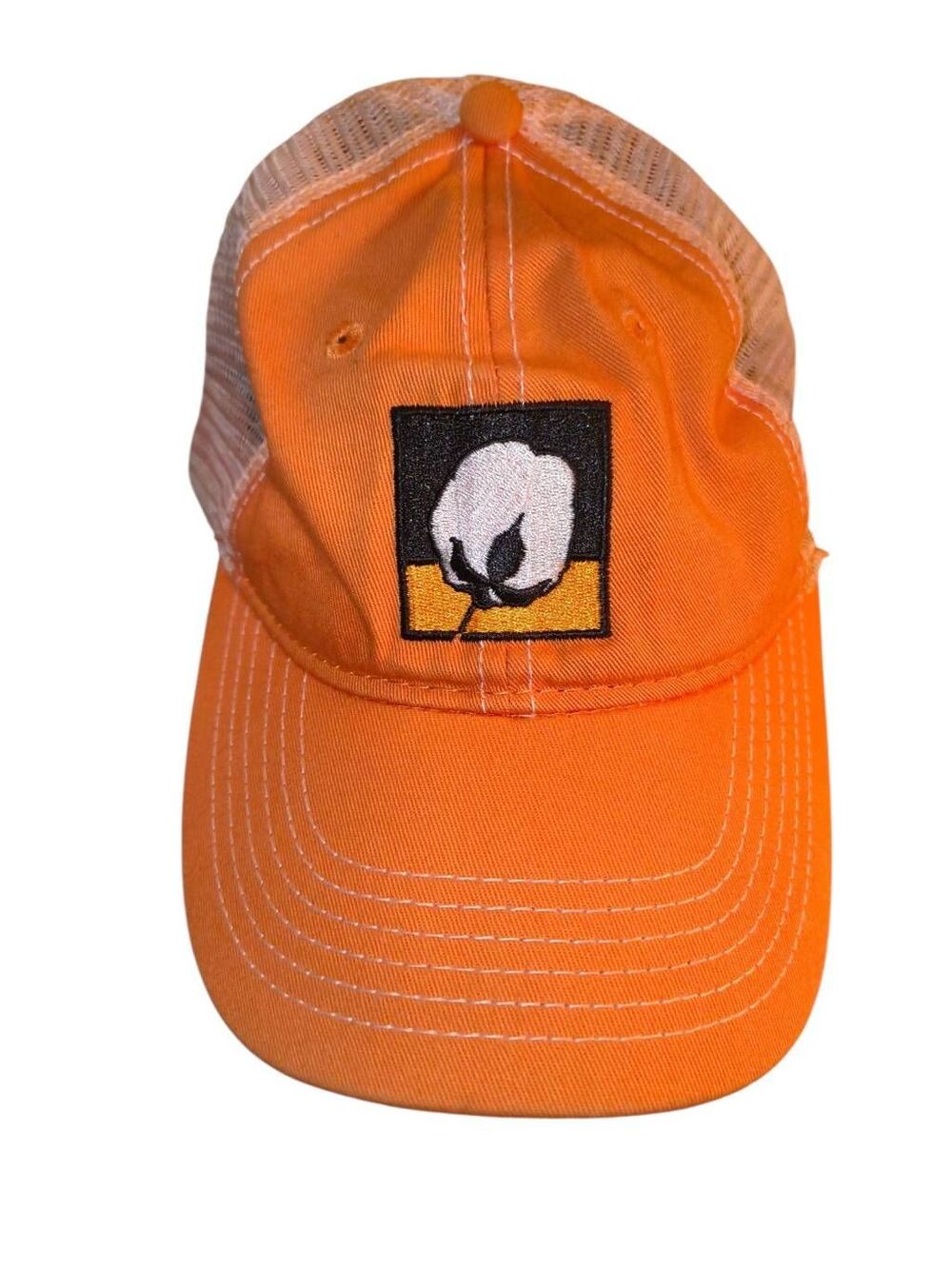 Seal of Cotton snapback cap Bayer Orange white black Libertylink Mid America Mer